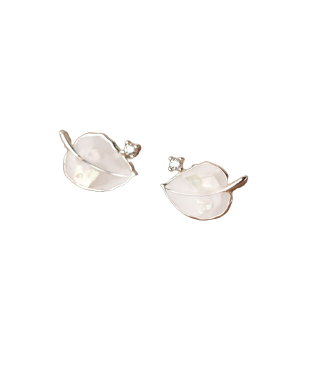 Reed Leaf Stud Earrings